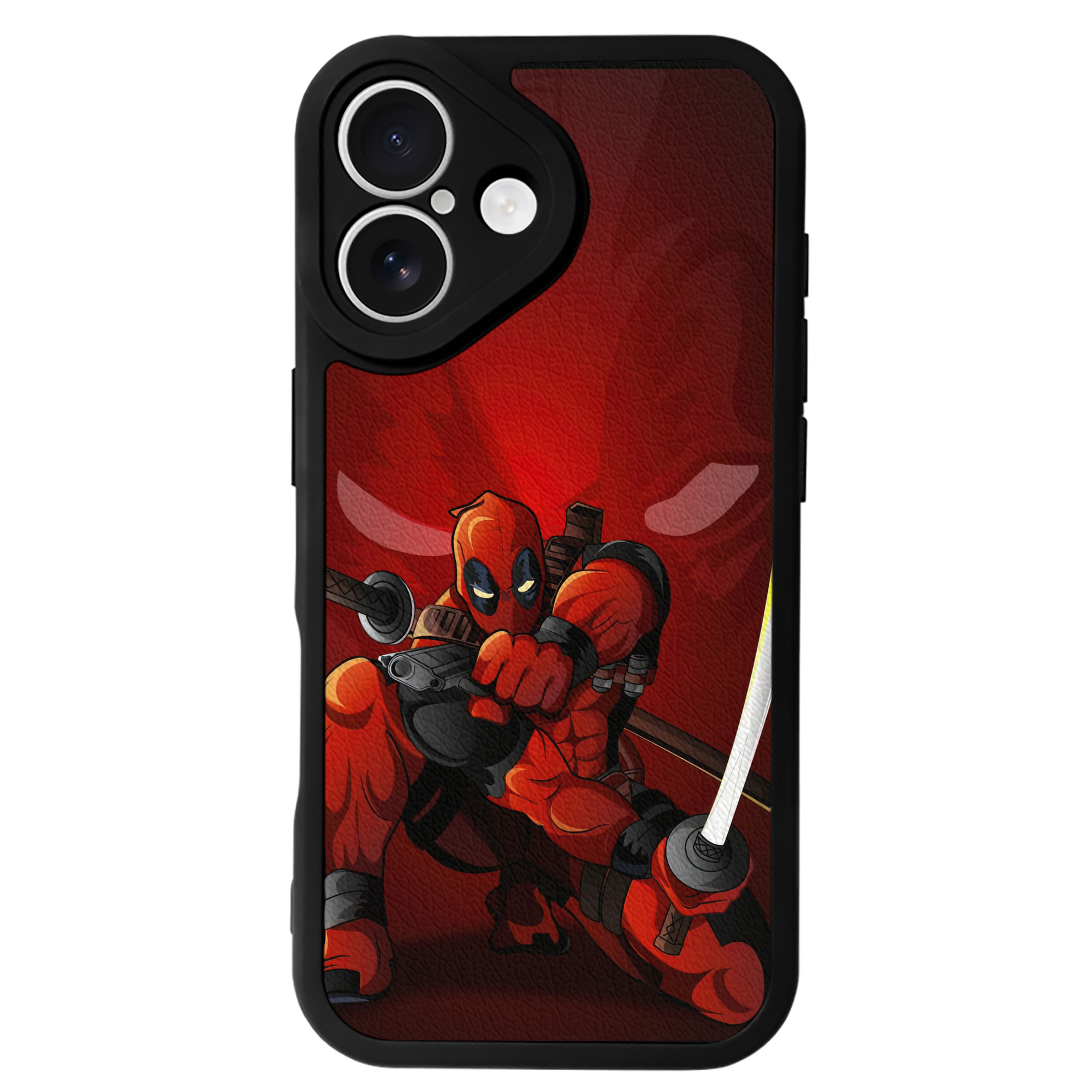 （画像用） Deadpool デッドプール 【iPhone 16シリーズ対応】シリコンスマホケース（レザー調） 材質：シリコン